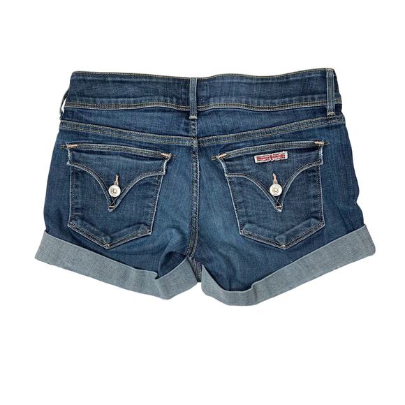 Hudson Croxley Mid Thigh Mid-Rise Cuffed Denim Shorts Stel size 24 - Picture 8 of 12